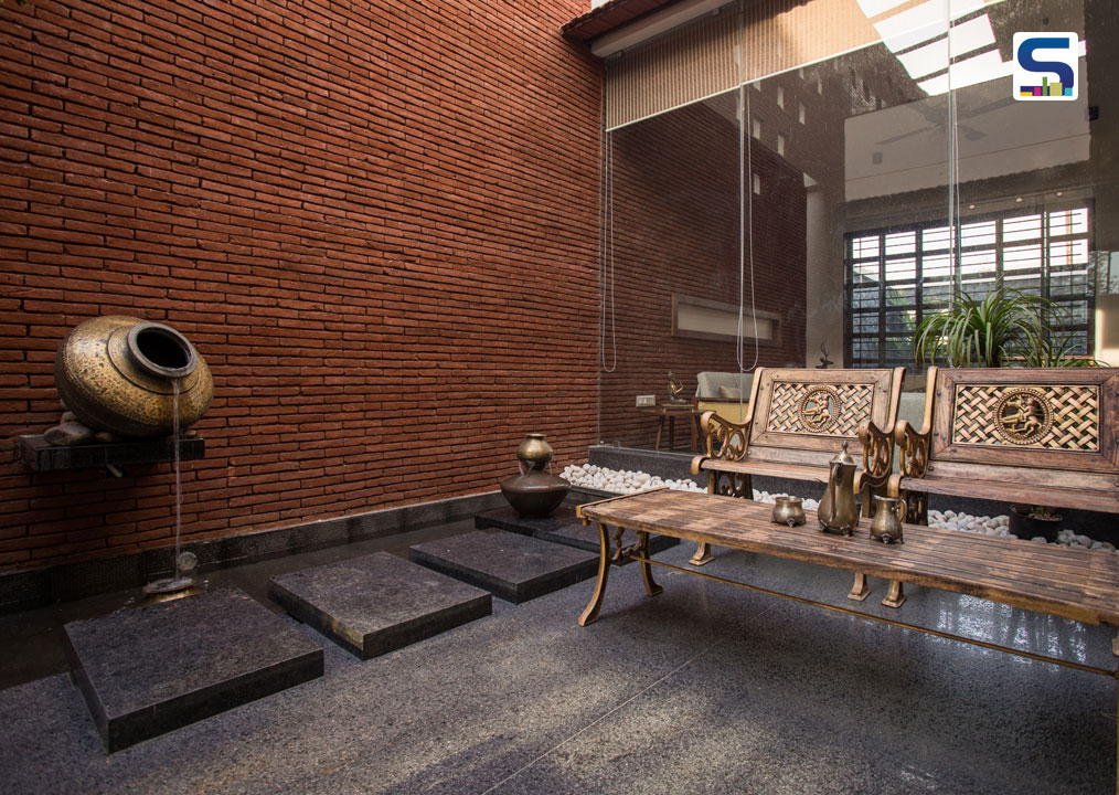 view of water body in courtyard- SPAN-Architects-
